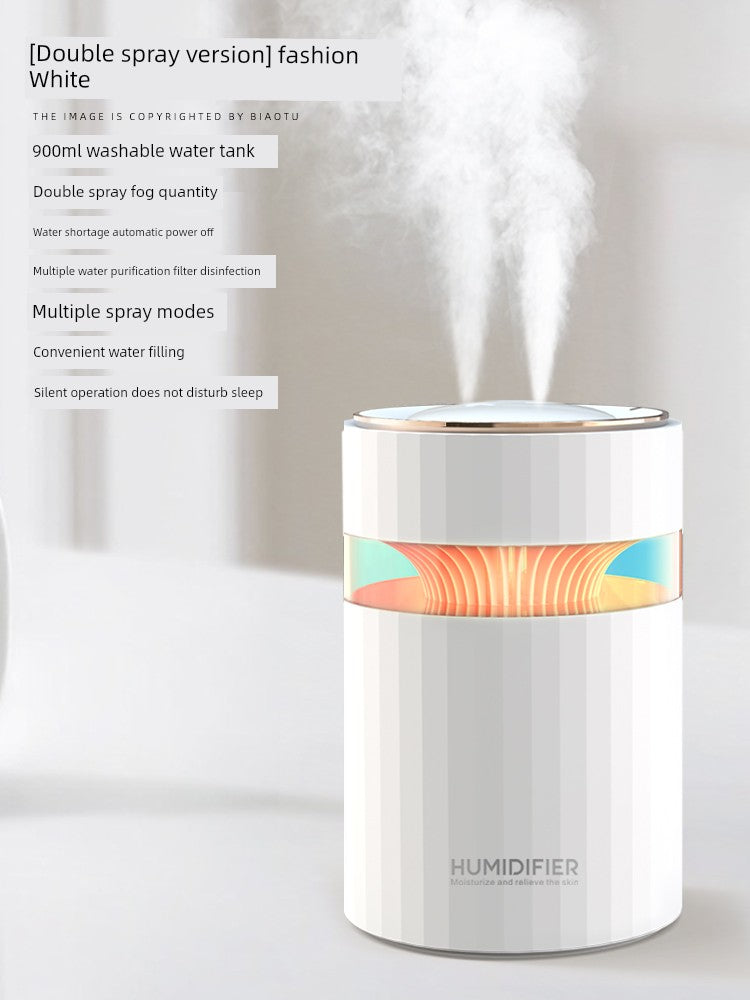 Wireless Portable Double Nozzle Mini Aroma Humidifier