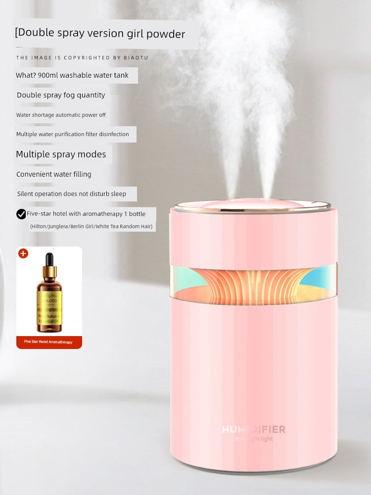 Wireless Portable Double Nozzle Mini Aroma Humidifier