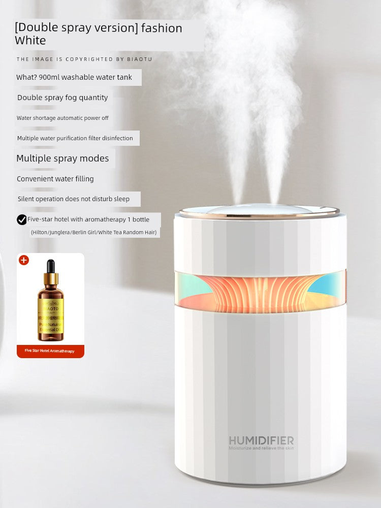 Wireless Portable Double Nozzle Mini Aroma Humidifier