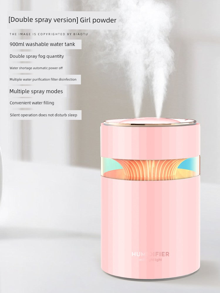 Wireless Portable Double Nozzle Mini Aroma Humidifier