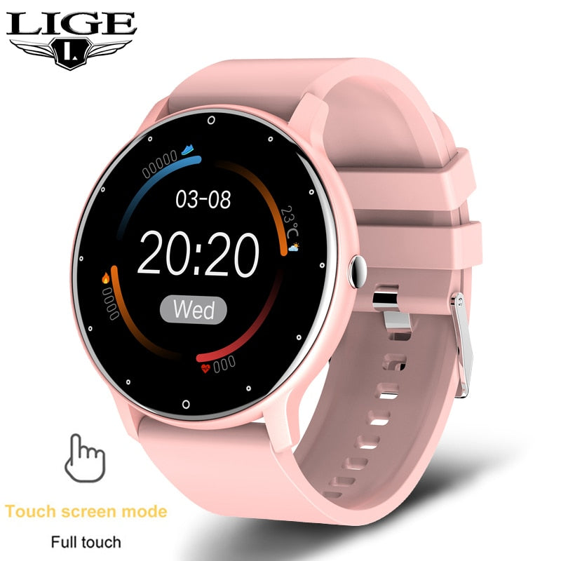 LIGE 2022 New Smart Watch Men Full Touch Screen Sport Fitness Watch IP67 Waterproof Bluetooth Smartwatch Men For Xiaomi Huawei - IZZY Electronics 