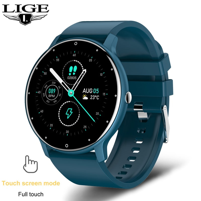 LIGE 2022 New Smart Watch Men Full Touch Screen Sport Fitness Watch IP67 Waterproof Bluetooth Smartwatch Men For Xiaomi Huawei - IZZY Electronics 