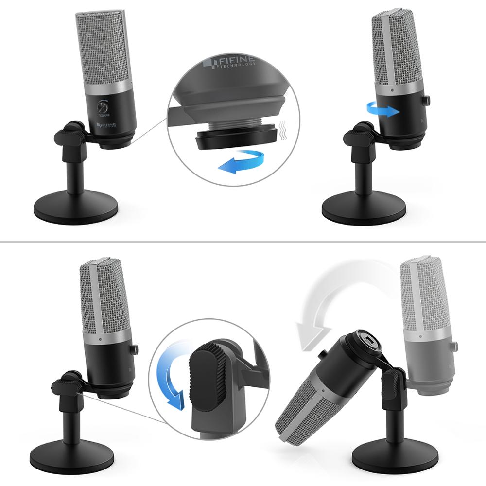 FIFINE USB Microphone for laptop and Computers for Recording Streaming Voice overs Podcasting for Audio&amp;Video K670 - IZZY Electronics 