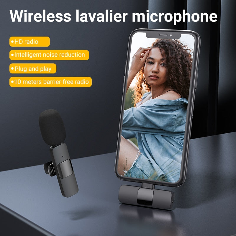 MAMEN Vlogging Kit Equipment Phone Tripod with 2.4G Wireless Lavalier Microphone for iPhone Android Smartphone Tablet SLR Camera - IZZY Electronics 