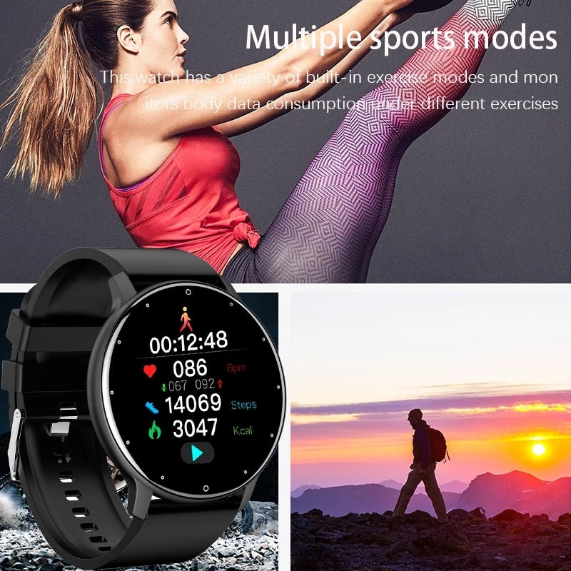 LIGE 2022 New Smart Watch Men Full Touch Screen Sport Fitness Watch IP67 Waterproof Bluetooth Smartwatch Men For Xiaomi Huawei - IZZY Electronics 