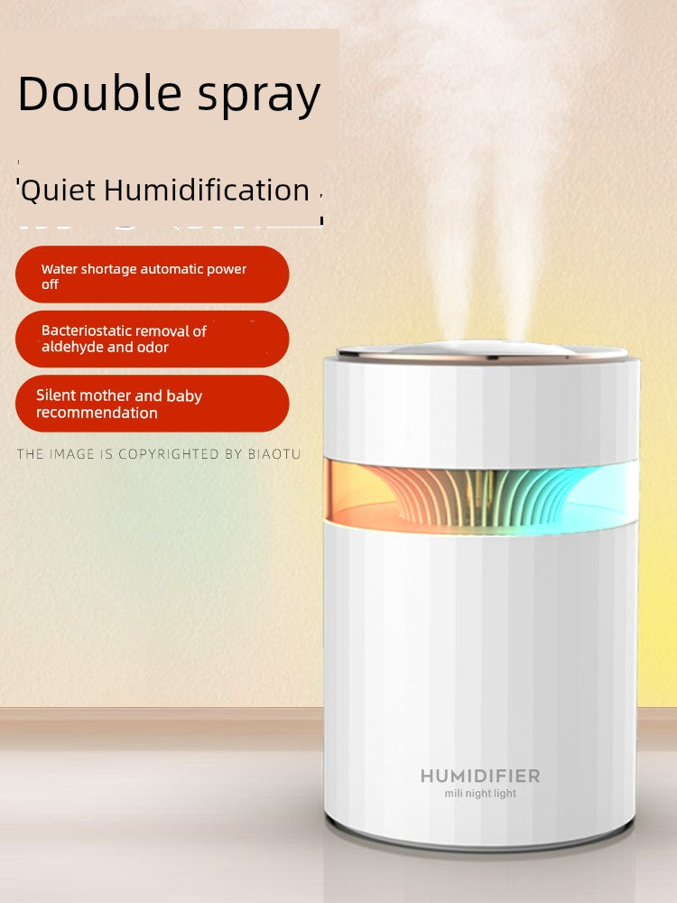 Wireless Portable Double Nozzle Mini Aroma Humidifier